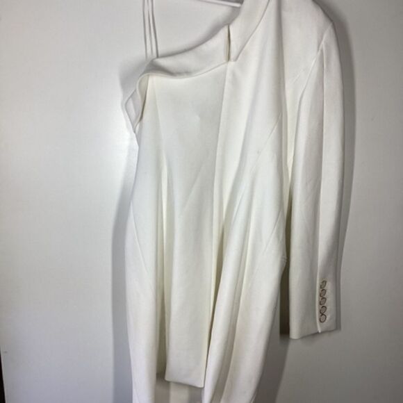 Veronica Beard‎ Middleton One Shoulder Blazer Dress White Size 12 - Picture 9 of 15